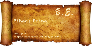 Bihary Edina névjegykártya
