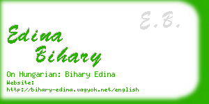 edina bihary business card